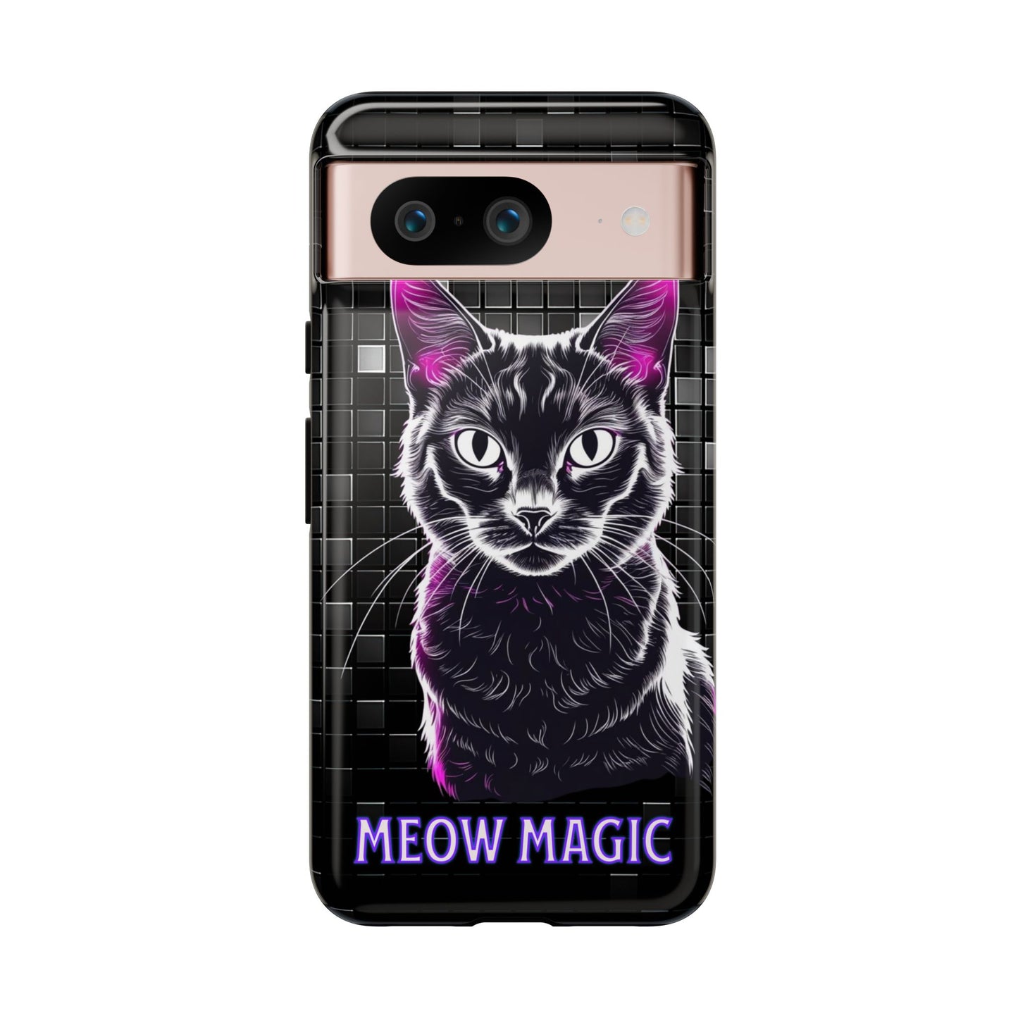 Cat Phone Case - Meow Magic, Cute Cat Lover Gift, Cat Mom Accessory, Pet-Themed Phone Cover, Stylish Cat Art Case