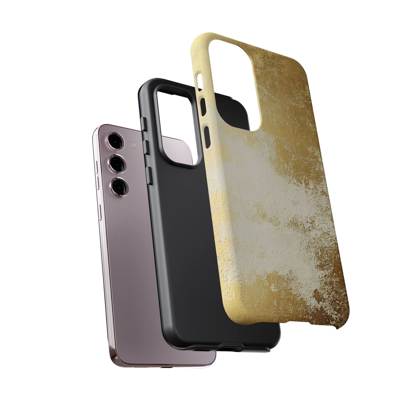 Stylish Phone Case - Gold Texture, Tough Cases, Protective Cover, Gift for Him, Glamorous Phone Accessory