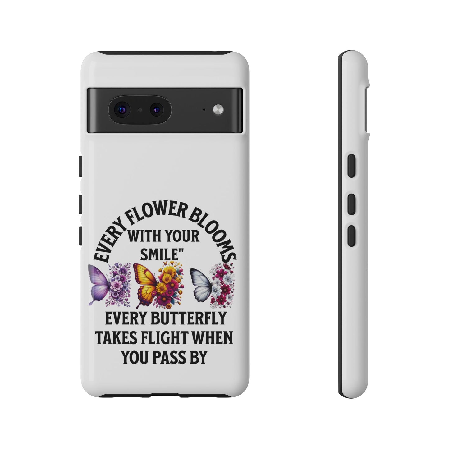 Butterfly Phone Case - Inspirational Floral Design, Perfect Gift for Nature Lovers, Birthdays, and Encouragement