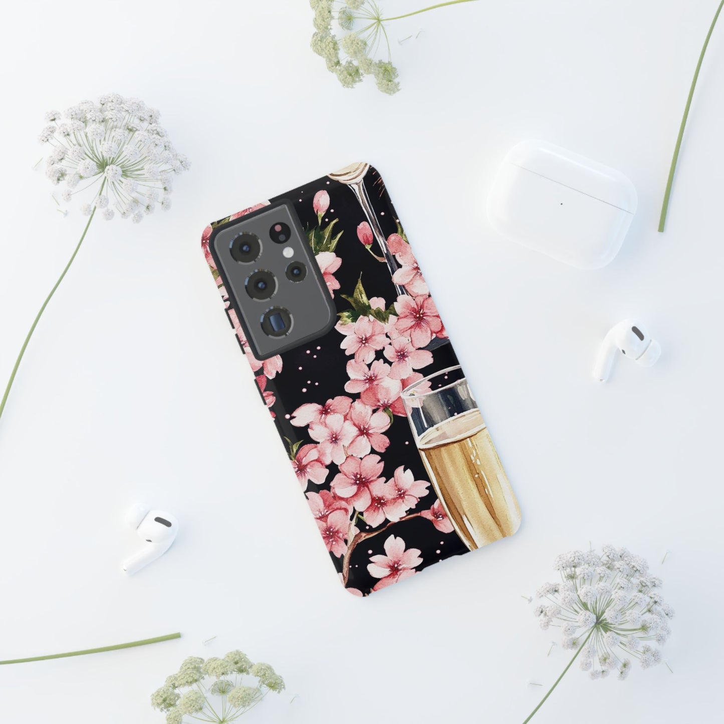 Chic Phone Case with Floral Design, Elegant Phone Cover for Women, Gift for Birthdays, Mother's Day, or Celebrations