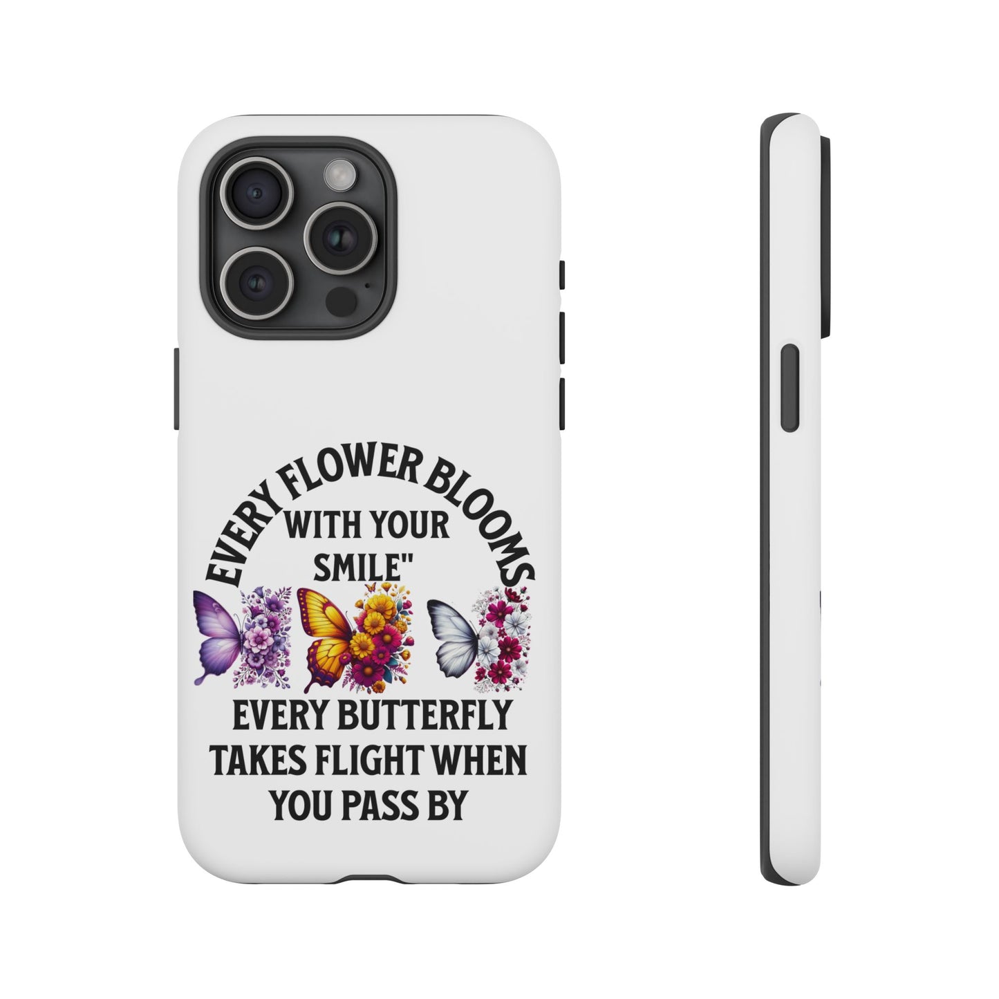Butterfly Phone Case - Inspirational Floral Design, Perfect Gift for Nature Lovers, Birthdays, and Encouragement