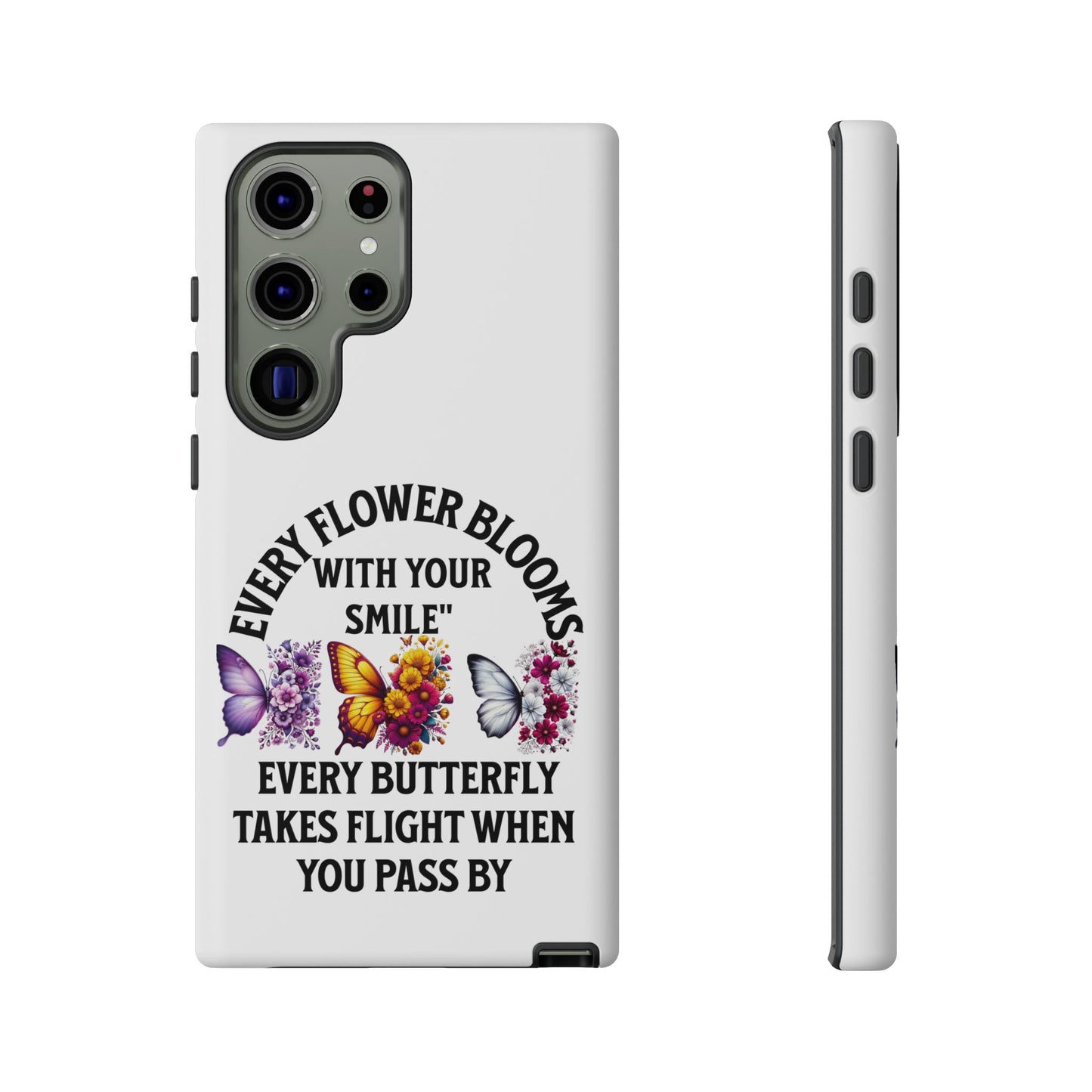 Butterfly Phone Case - Inspirational Floral Design, Perfect Gift for Nature Lovers, Birthdays, and Encouragement