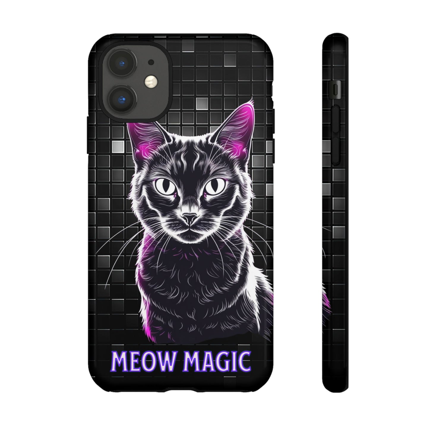 Cat Phone Case - Meow Magic, Cute Cat Lover Gift, Cat Mom Accessory, Pet-Themed Phone Cover, Stylish Cat Art Case