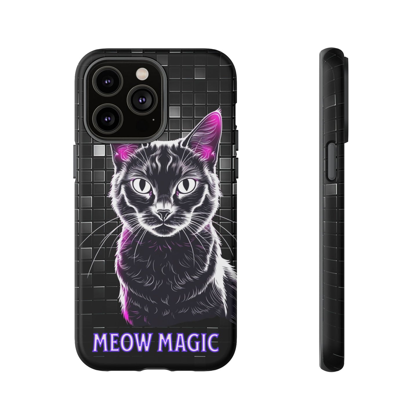 Cat Phone Case - Meow Magic, Cute Cat Lover Gift, Cat Mom Accessory, Pet-Themed Phone Cover, Stylish Cat Art Case
