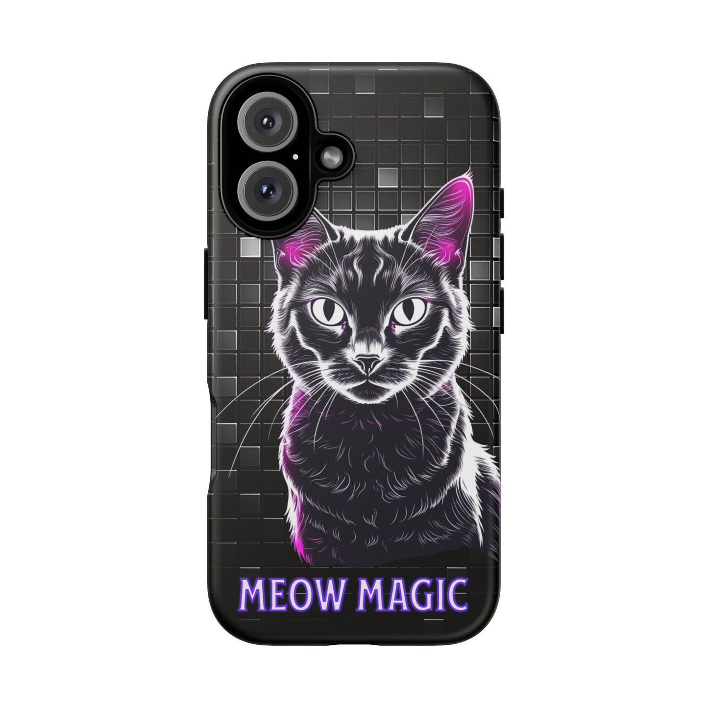 Cat Phone Case - Meow Magic, Cute Cat Lover Gift, Cat Mom Accessory, Pet-Themed Phone Cover, Stylish Cat Art Case