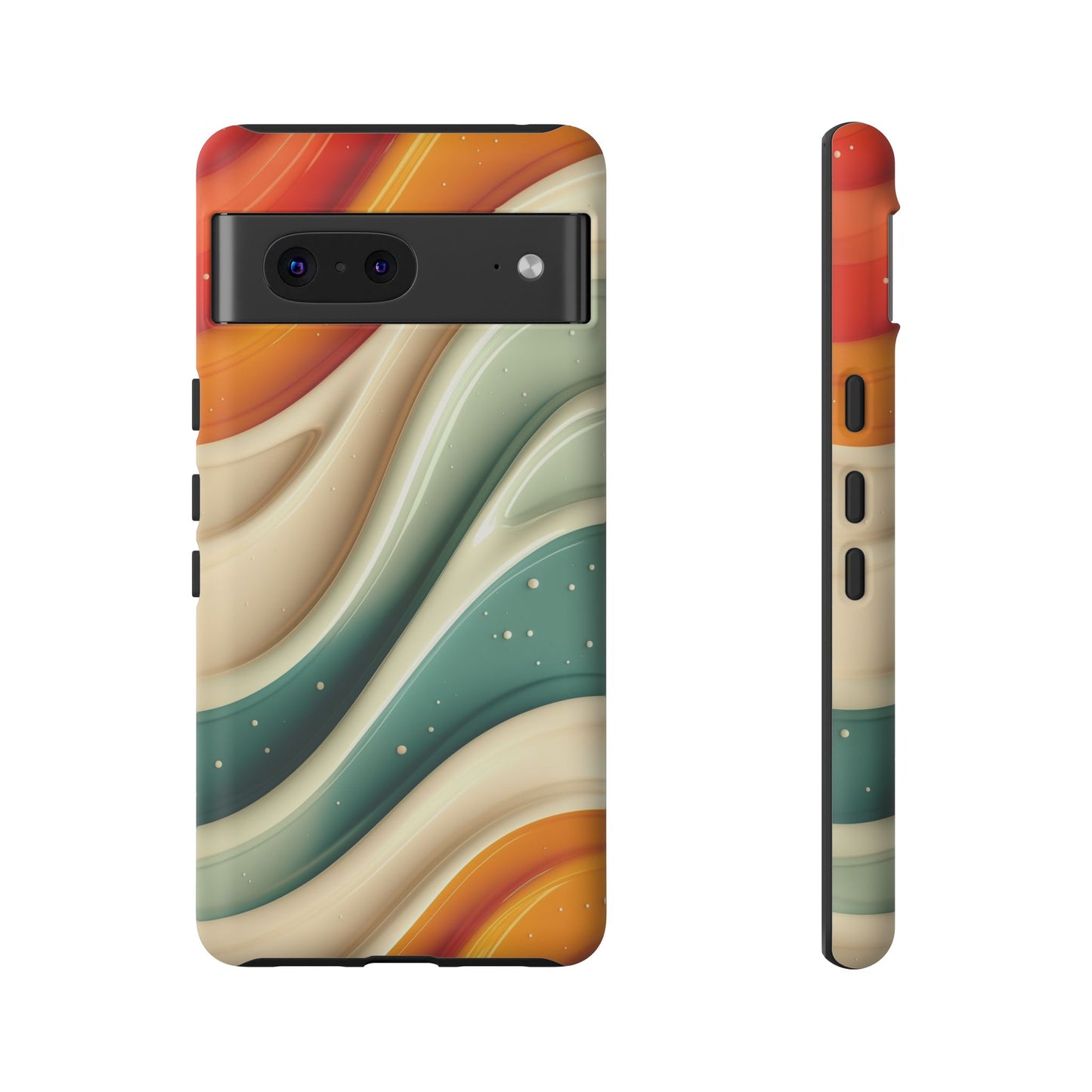 Retro Phone Case, Abstract Floral Design, Trendy Mobile Cover, Modern Tech Accessories, Gift for Her