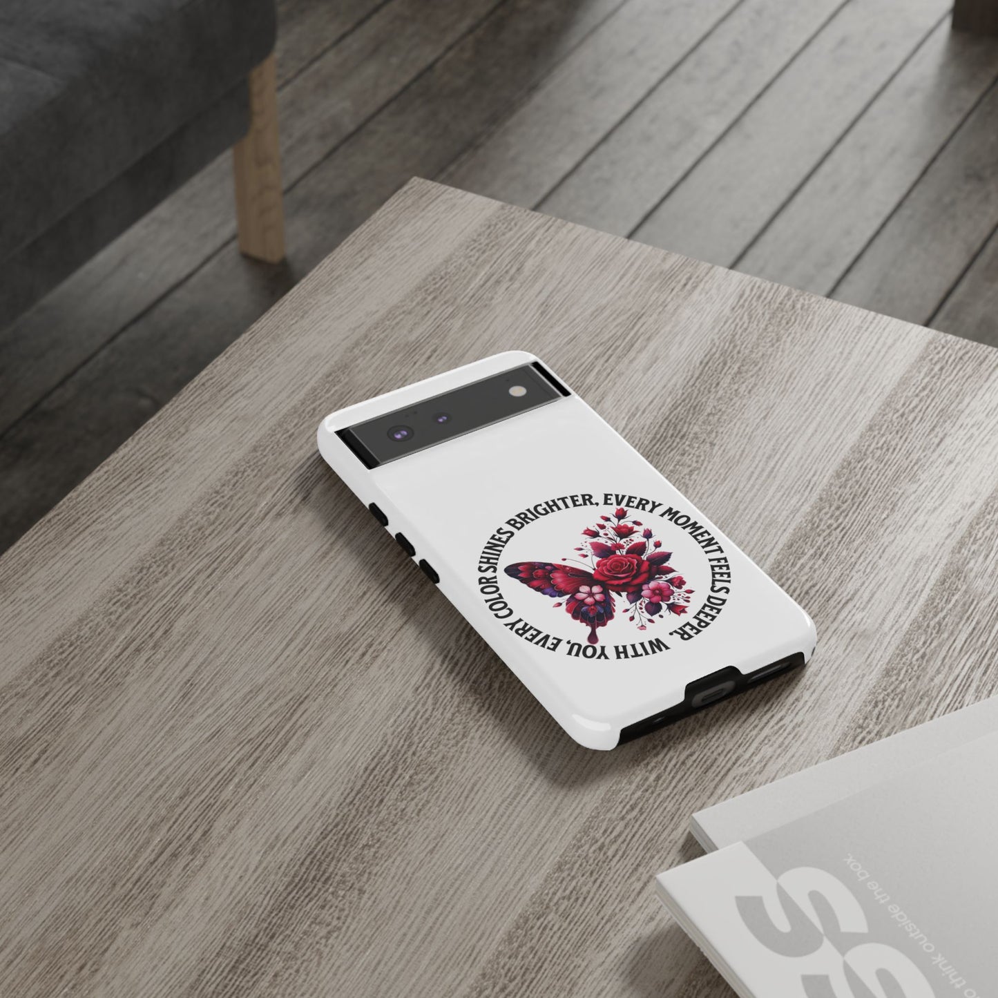 Artistic Phone Case with Butterfly and Quote, Gift for Nature Lovers, Stylish Accessory for All Occasions, Trendy Phone Cover, Floral [...]