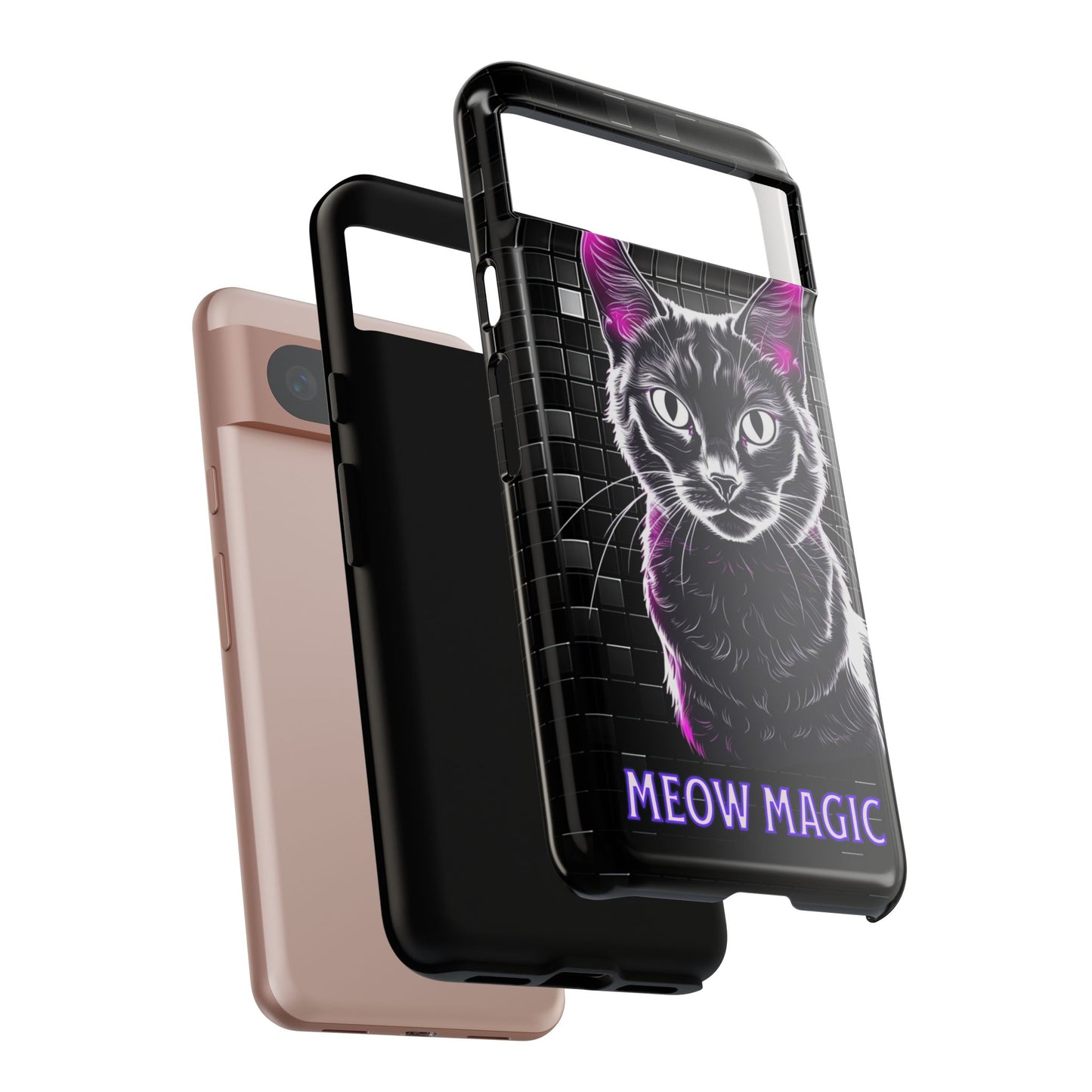 Cat Phone Case - Meow Magic, Cute Cat Lover Gift, Cat Mom Accessory, Pet-Themed Phone Cover, Stylish Cat Art Case