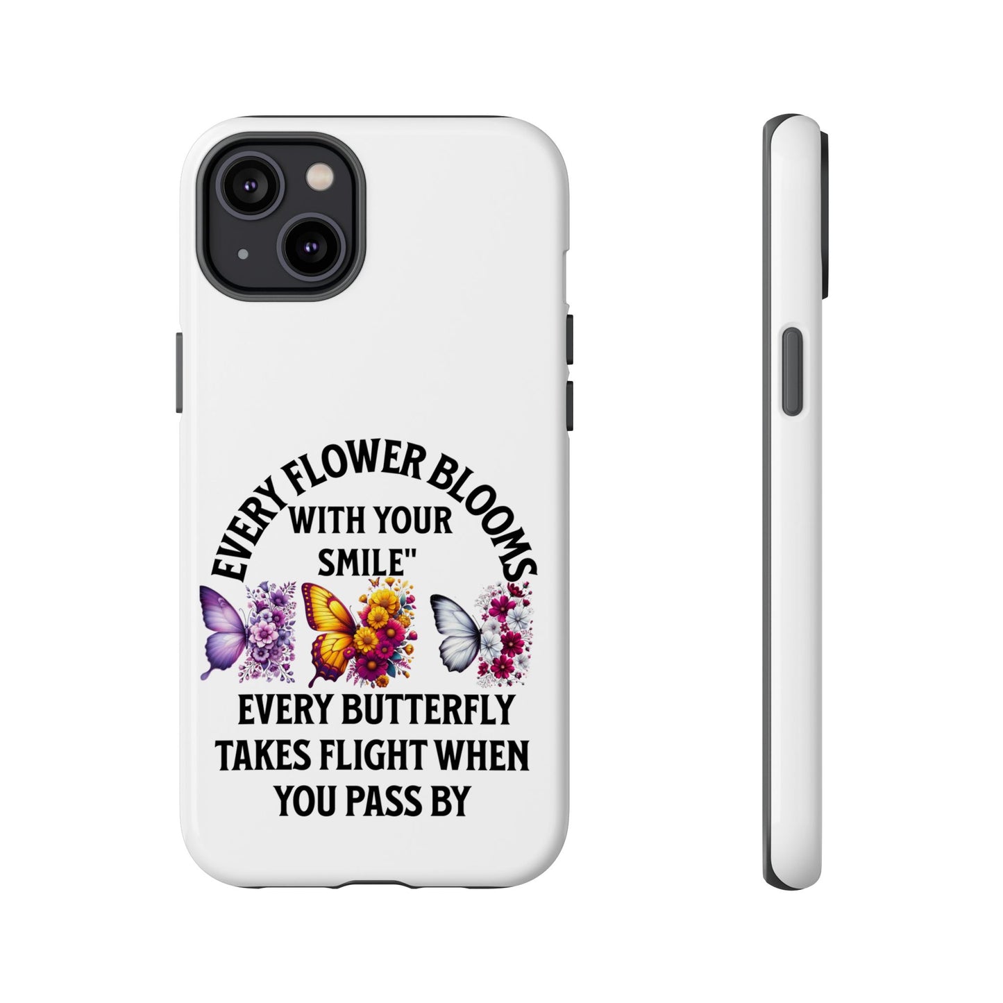 Butterfly Phone Case - Inspirational Floral Design, Perfect Gift for Nature Lovers, Birthdays, and Encouragement