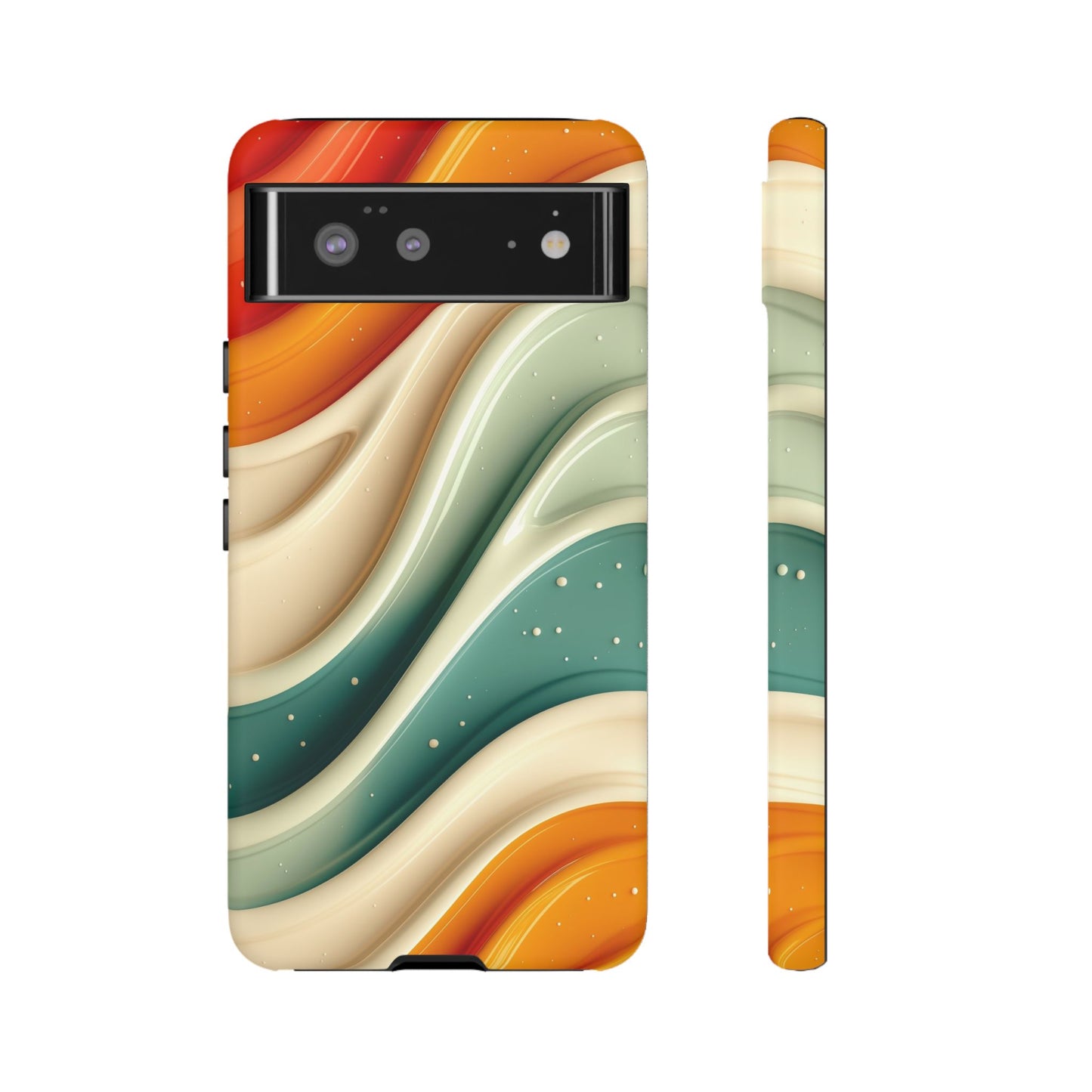 Retro Phone Case, Abstract Floral Design, Trendy Mobile Cover, Modern Tech Accessories, Gift for Her