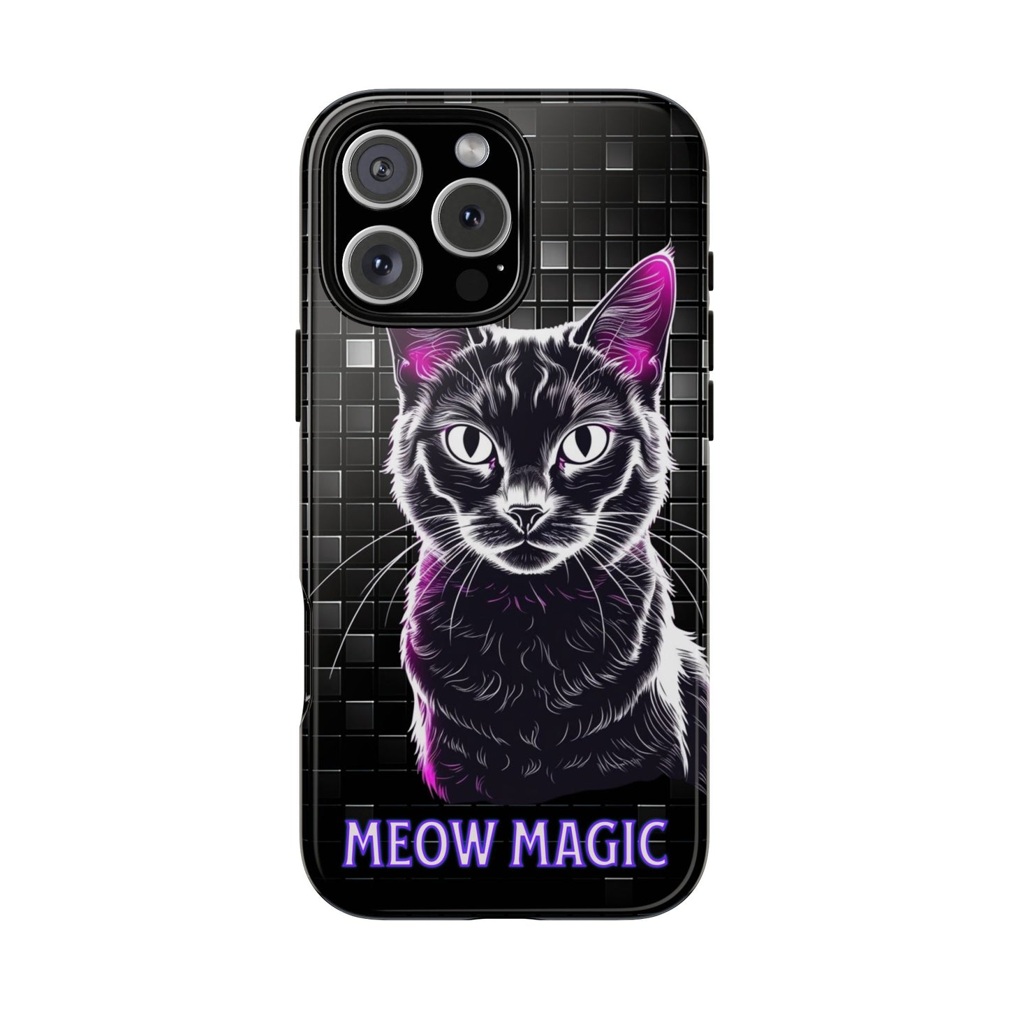 Cat Phone Case - Meow Magic, Cute Cat Lover Gift, Cat Mom Accessory, Pet-Themed Phone Cover, Stylish Cat Art Case