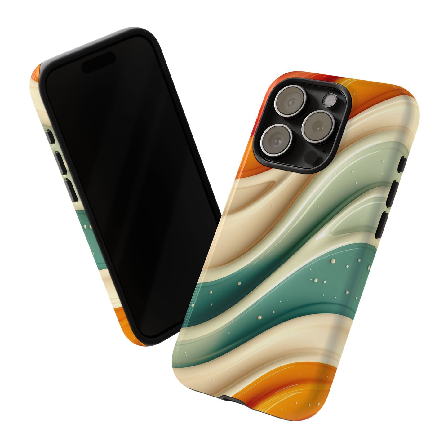 Retro Phone Case, Abstract Floral Design, Trendy Mobile Cover, Modern Tech Accessories, Gift for Her