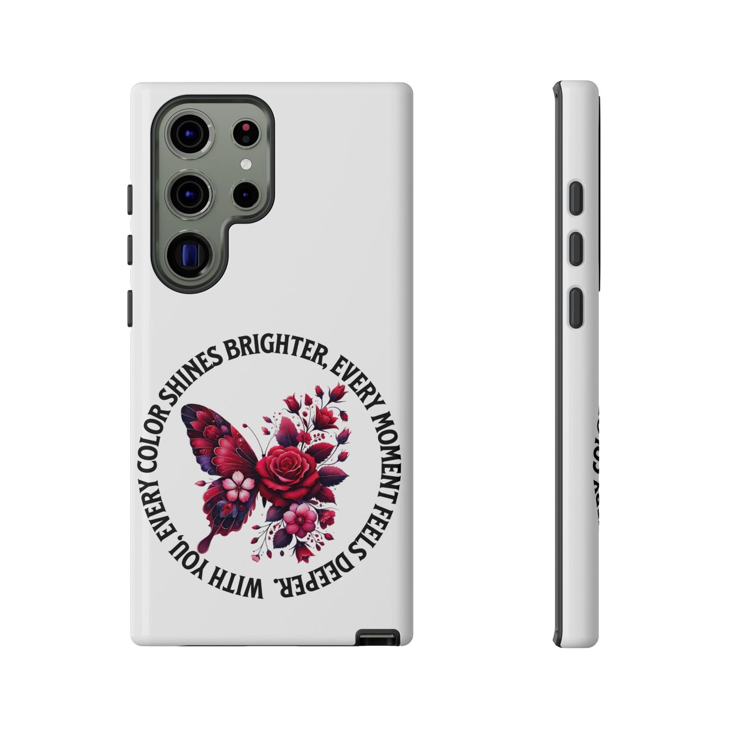 Artistic Phone Case with Butterfly and Quote, Gift for Nature Lovers, Stylish Accessory for All Occasions, Trendy Phone Cover, Floral [...]