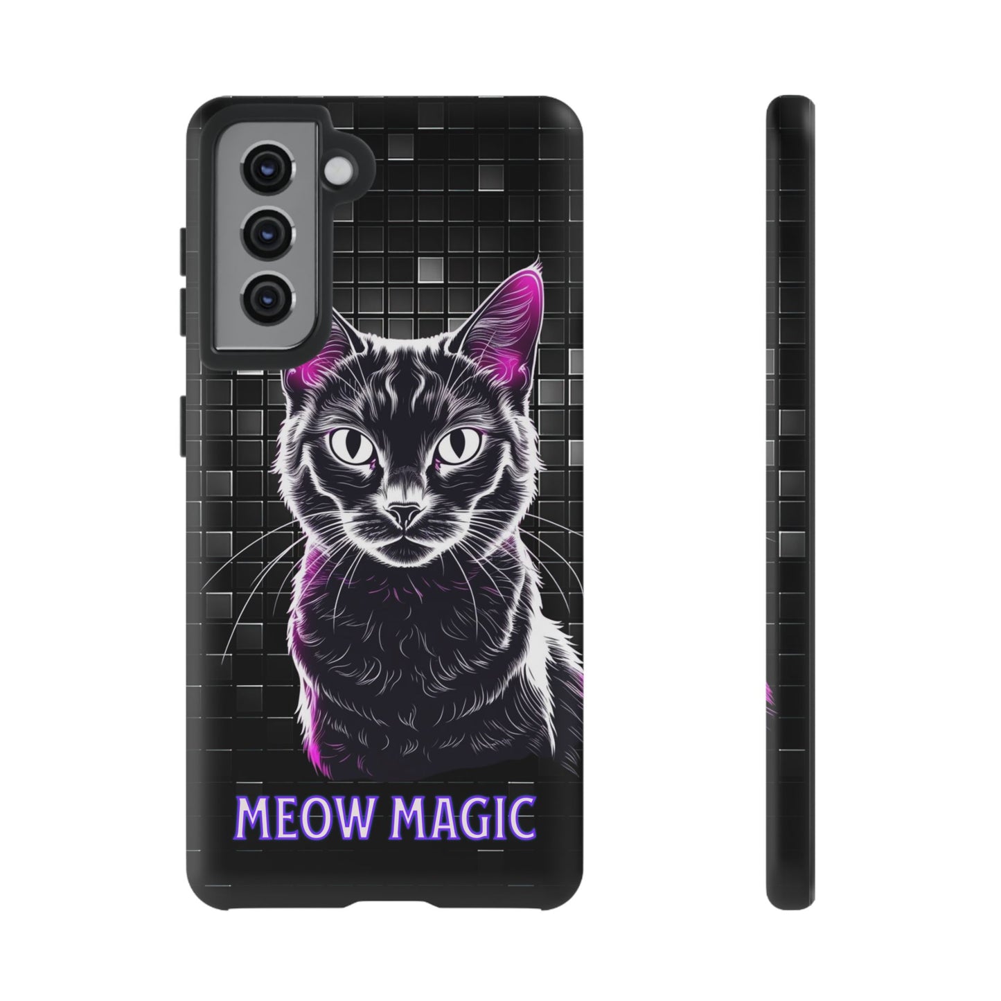 Cat Phone Case - Meow Magic, Cute Cat Lover Gift, Cat Mom Accessory, Pet-Themed Phone Cover, Stylish Cat Art Case