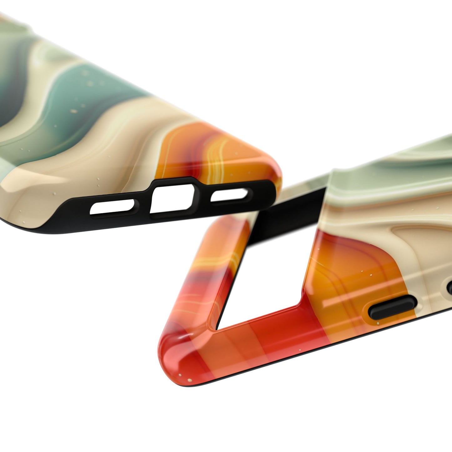Retro Phone Case, Abstract Floral Design, Trendy Mobile Cover, Modern Tech Accessories, Gift for Her