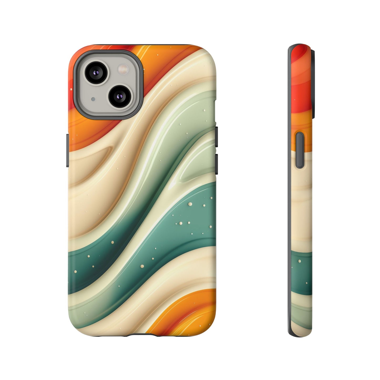 Retro Phone Case, Abstract Floral Design, Trendy Mobile Cover, Modern Tech Accessories, Gift for Her
