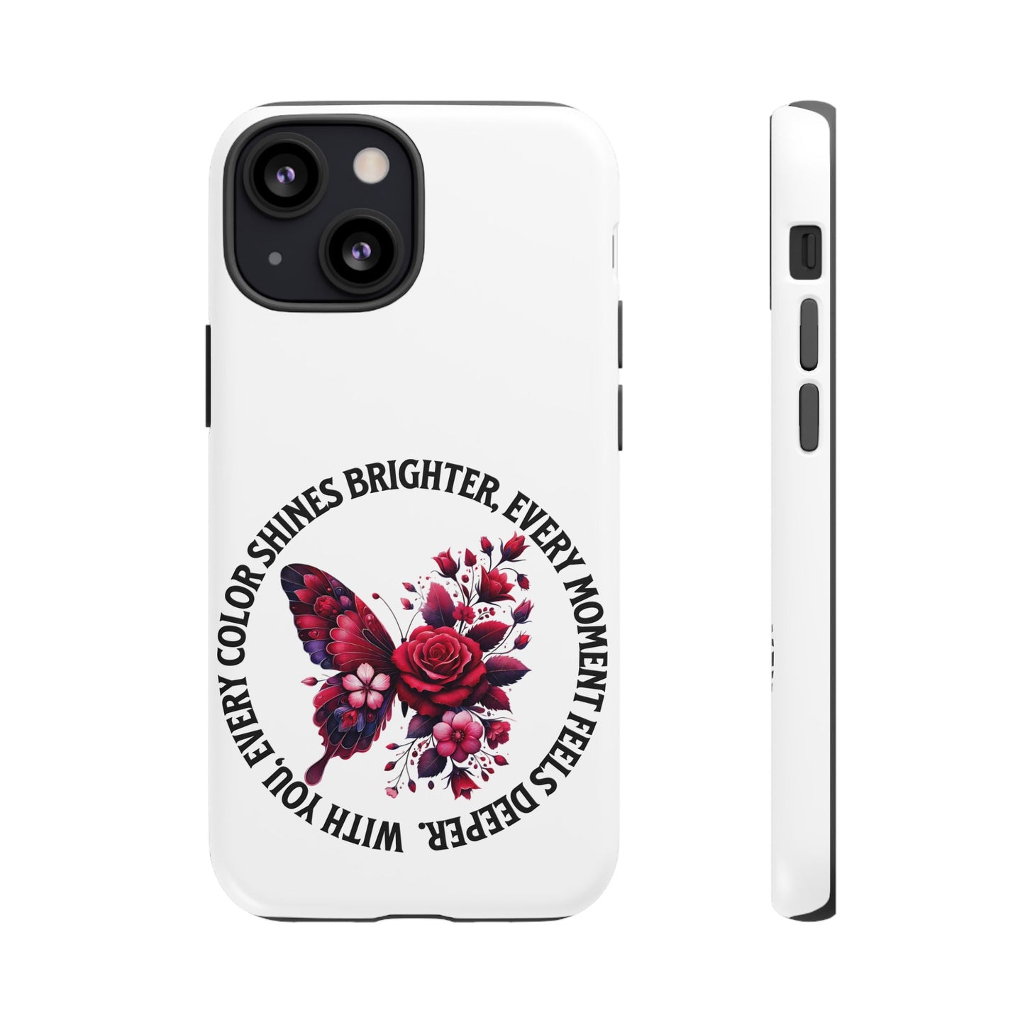 Artistic Phone Case with Butterfly and Quote, Gift for Nature Lovers, Stylish Accessory for All Occasions, Trendy Phone Cover, Floral [...]