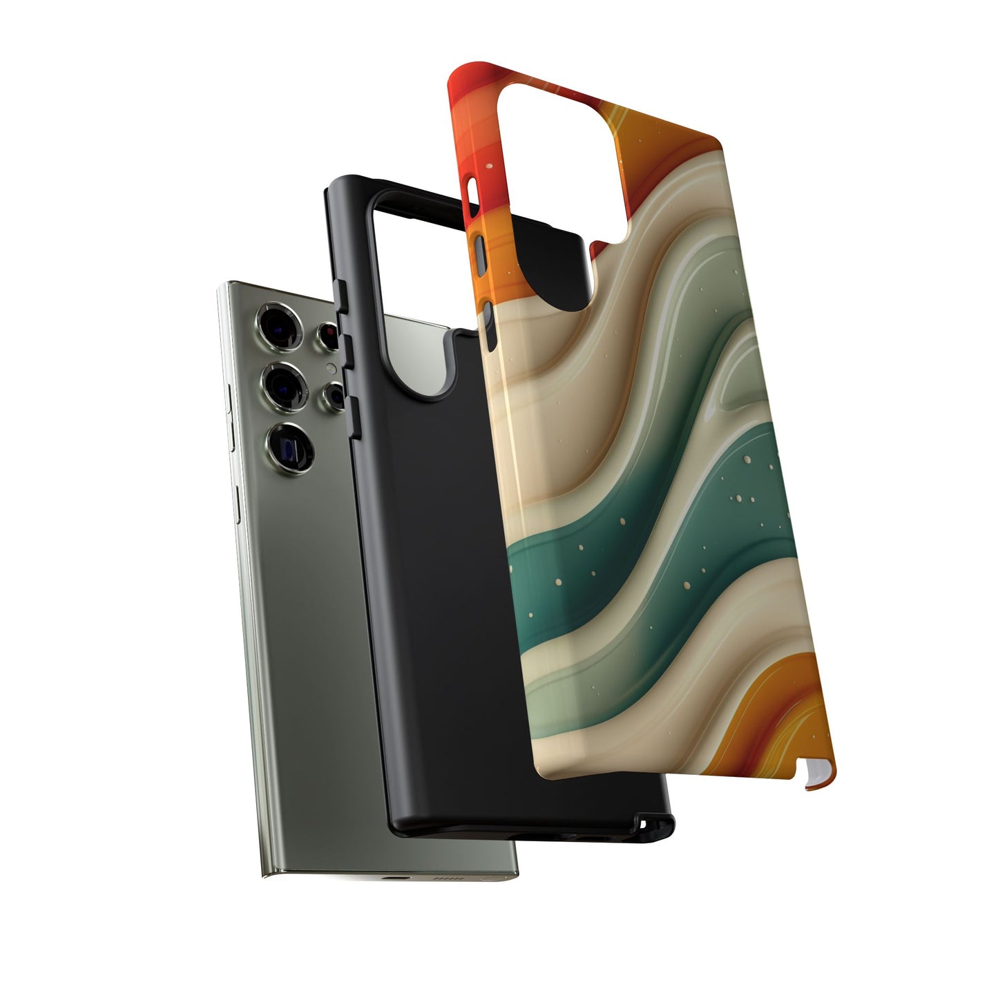 Retro Phone Case, Abstract Floral Design, Trendy Mobile Cover, Modern Tech Accessories, Gift for Her