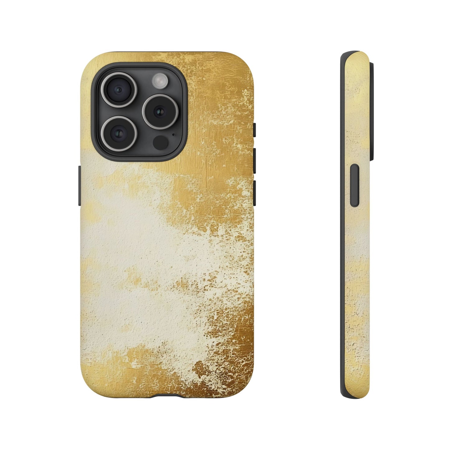 Stylish Phone Case - Gold Texture, Tough Cases, Protective Cover, Gift for Him, Glamorous Phone Accessory