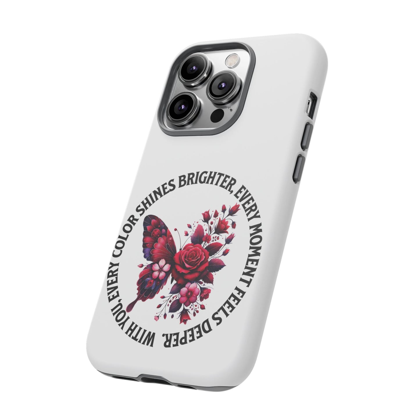 Artistic Phone Case with Butterfly and Quote, Gift for Nature Lovers, Stylish Accessory for All Occasions, Trendy Phone Cover, Floral [...]