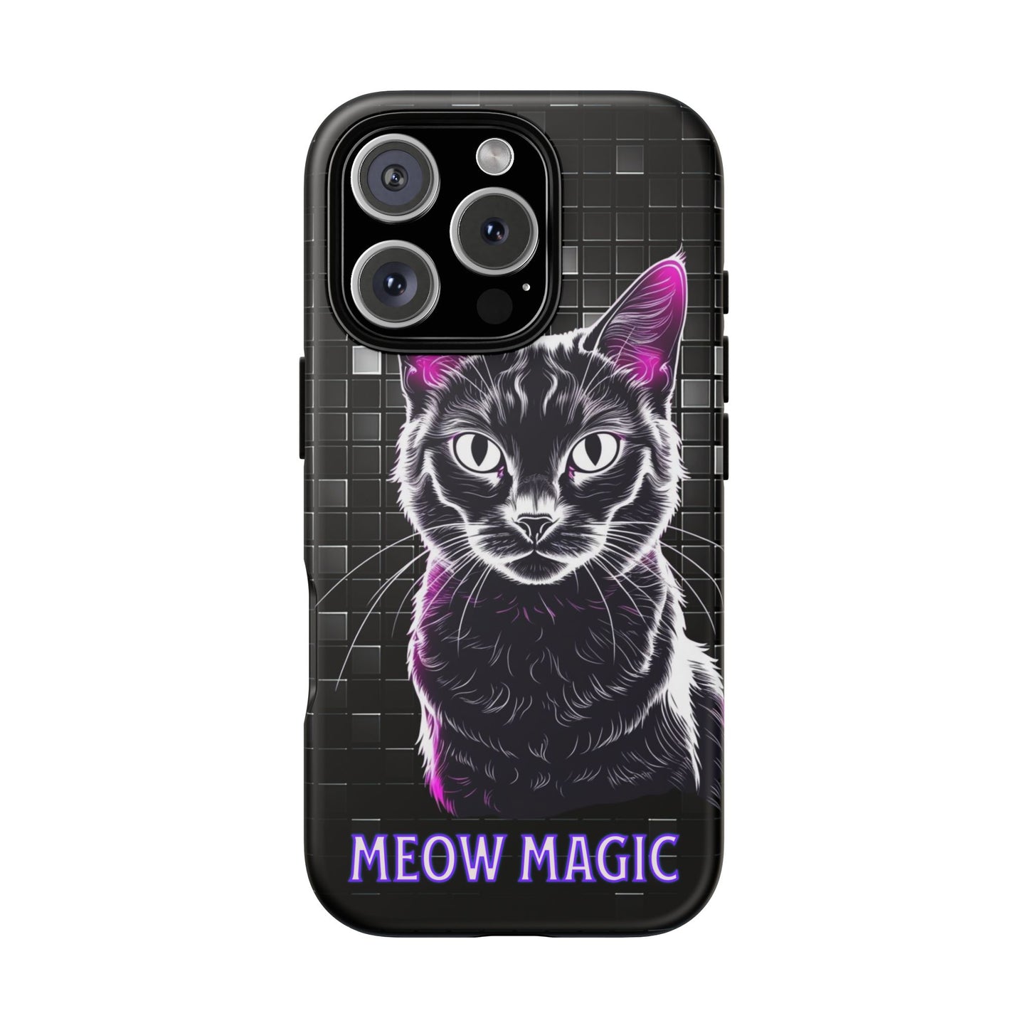 Cat Phone Case - Meow Magic, Cute Cat Lover Gift, Cat Mom Accessory, Pet-Themed Phone Cover, Stylish Cat Art Case
