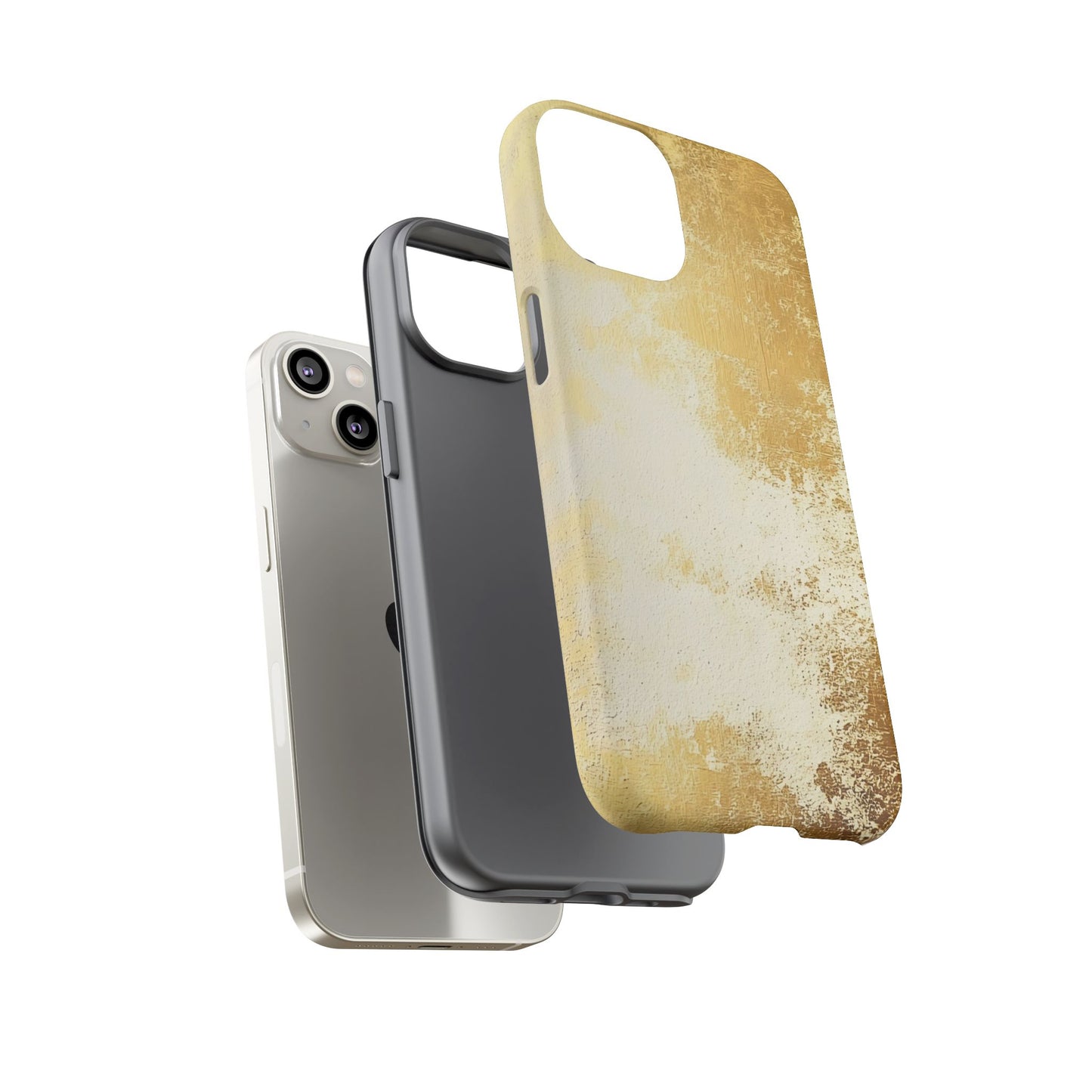 Stylish Phone Case - Gold Texture, Tough Cases, Protective Cover, Gift for Him, Glamorous Phone Accessory