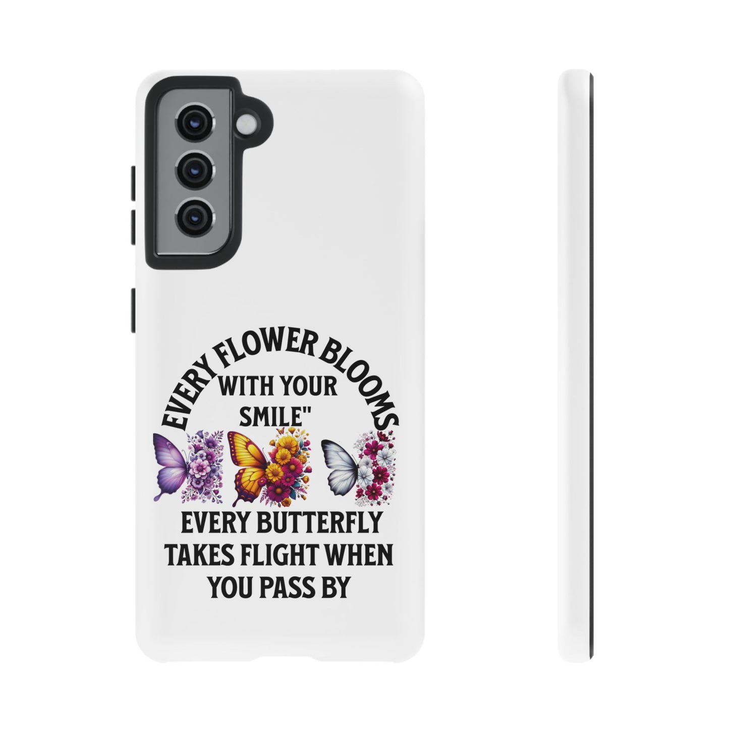 Butterfly Phone Case - Inspirational Floral Design, Perfect Gift for Nature Lovers, Birthdays, and Encouragement