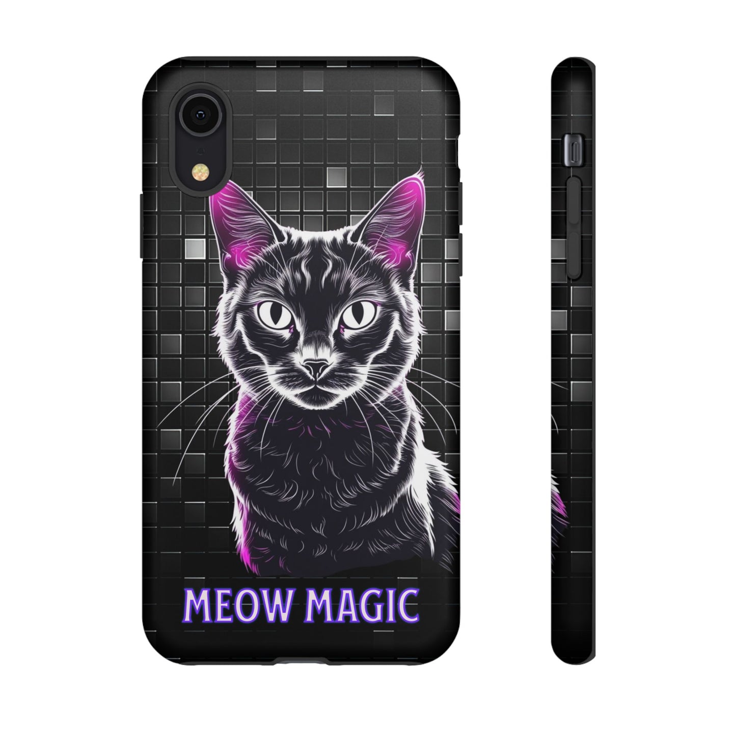 Cat Phone Case - Meow Magic, Cute Cat Lover Gift, Cat Mom Accessory, Pet-Themed Phone Cover, Stylish Cat Art Case