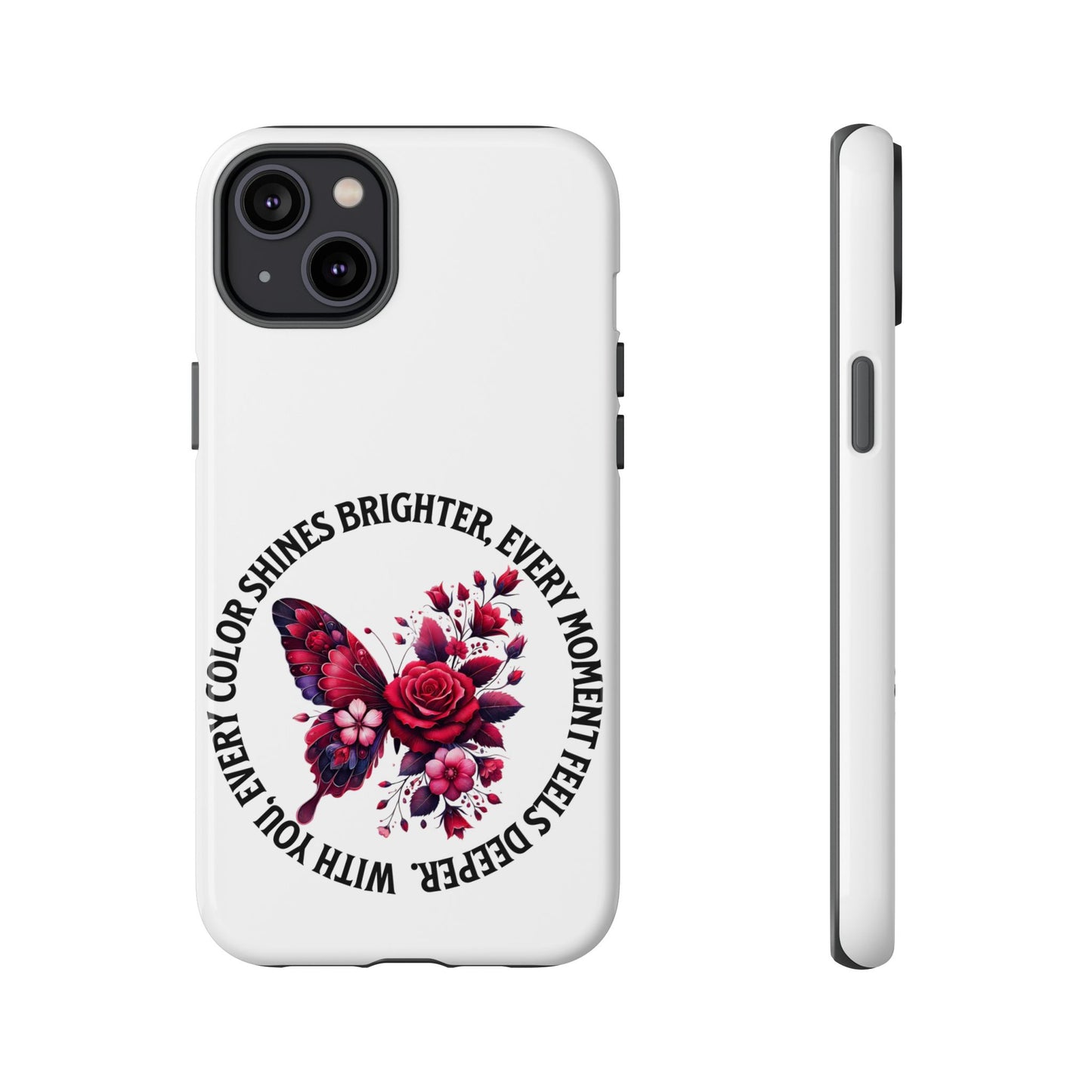 Artistic Phone Case with Butterfly and Quote, Gift for Nature Lovers, Stylish Accessory for All Occasions, Trendy Phone Cover, Floral [...]