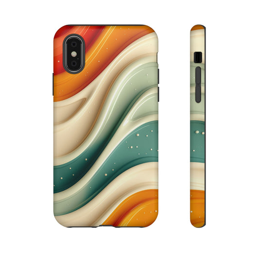 Retro Phone Case, Abstract Floral Design, Trendy Mobile Cover, Modern Tech Accessories, Gift for Her