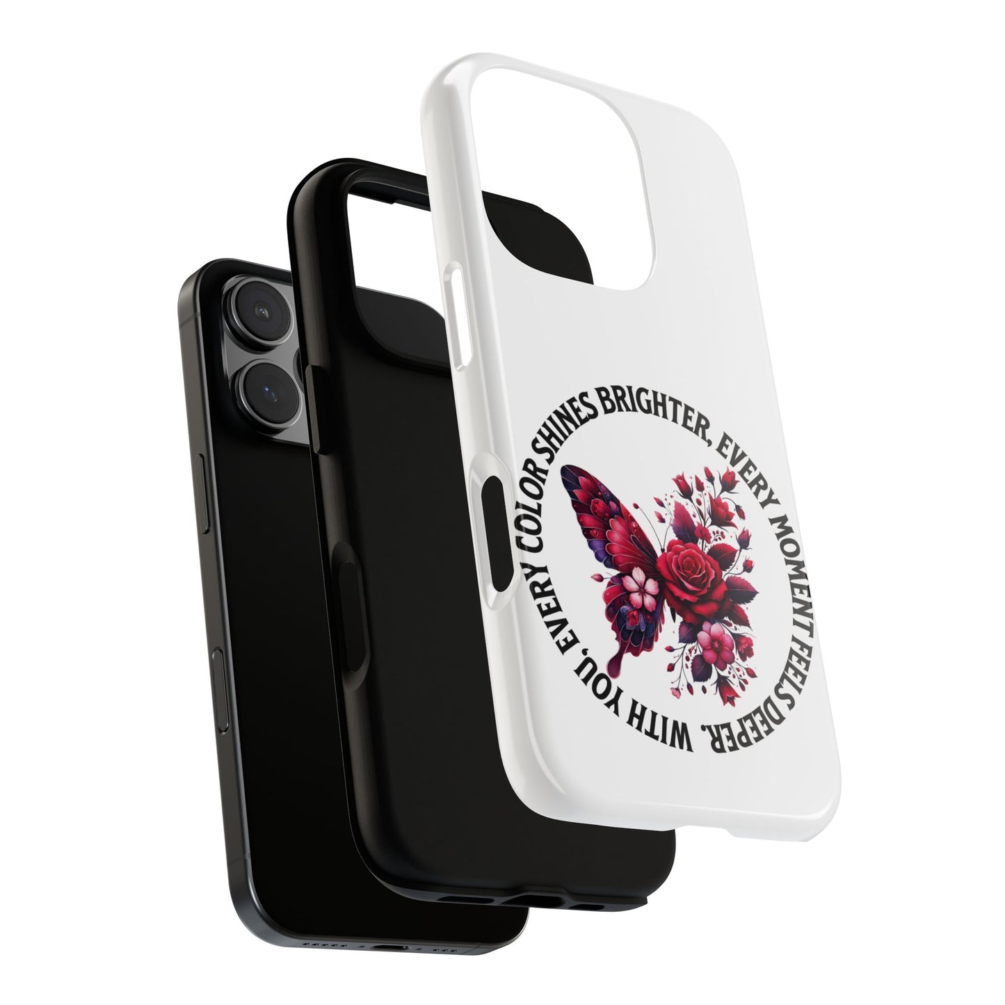 Artistic Phone Case with Butterfly and Quote, Gift for Nature Lovers, Stylish Accessory for All Occasions, Trendy Phone Cover, Floral [...]