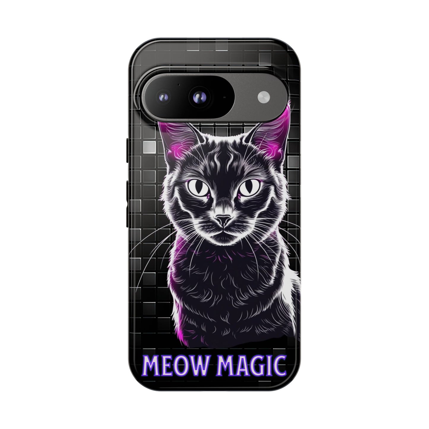 Cat Phone Case - Meow Magic, Cute Cat Lover Gift, Cat Mom Accessory, Pet-Themed Phone Cover, Stylish Cat Art Case