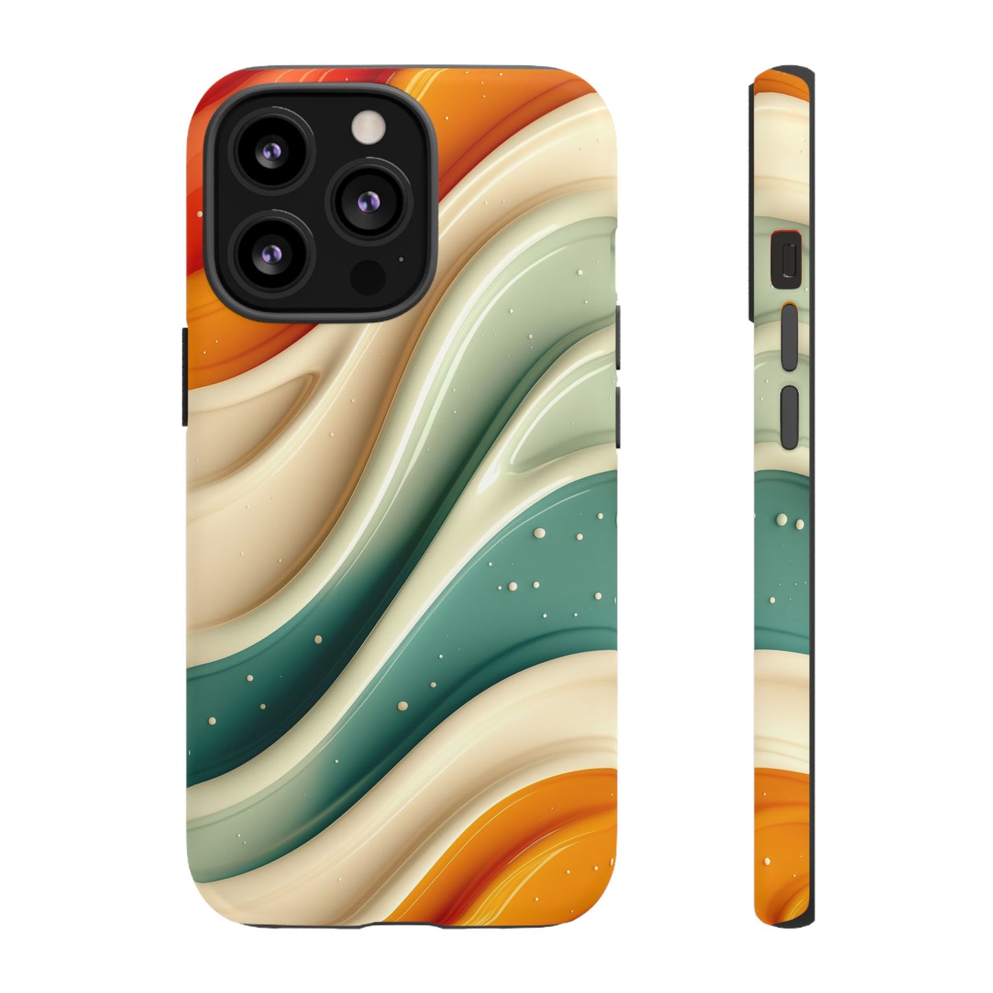 Retro Phone Case, Abstract Floral Design, Trendy Mobile Cover, Modern Tech Accessories, Gift for Her