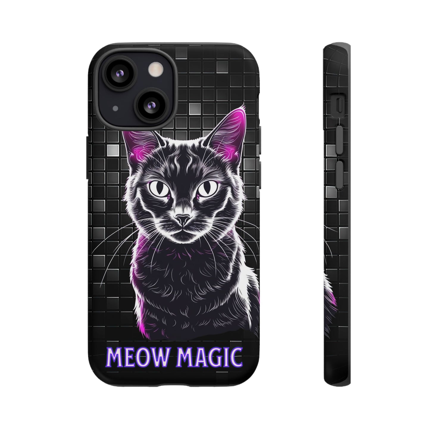 Cat Phone Case - Meow Magic, Cute Cat Lover Gift, Cat Mom Accessory, Pet-Themed Phone Cover, Stylish Cat Art Case