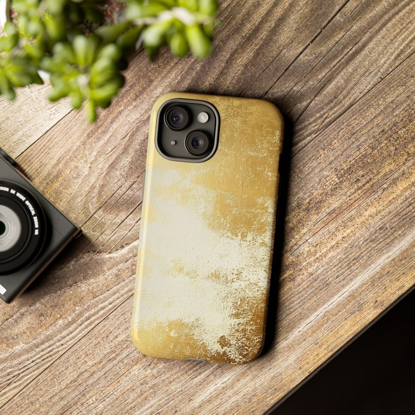 Stylish Phone Case - Gold Texture, Tough Cases, Protective Cover, Gift for Him, Glamorous Phone Accessory