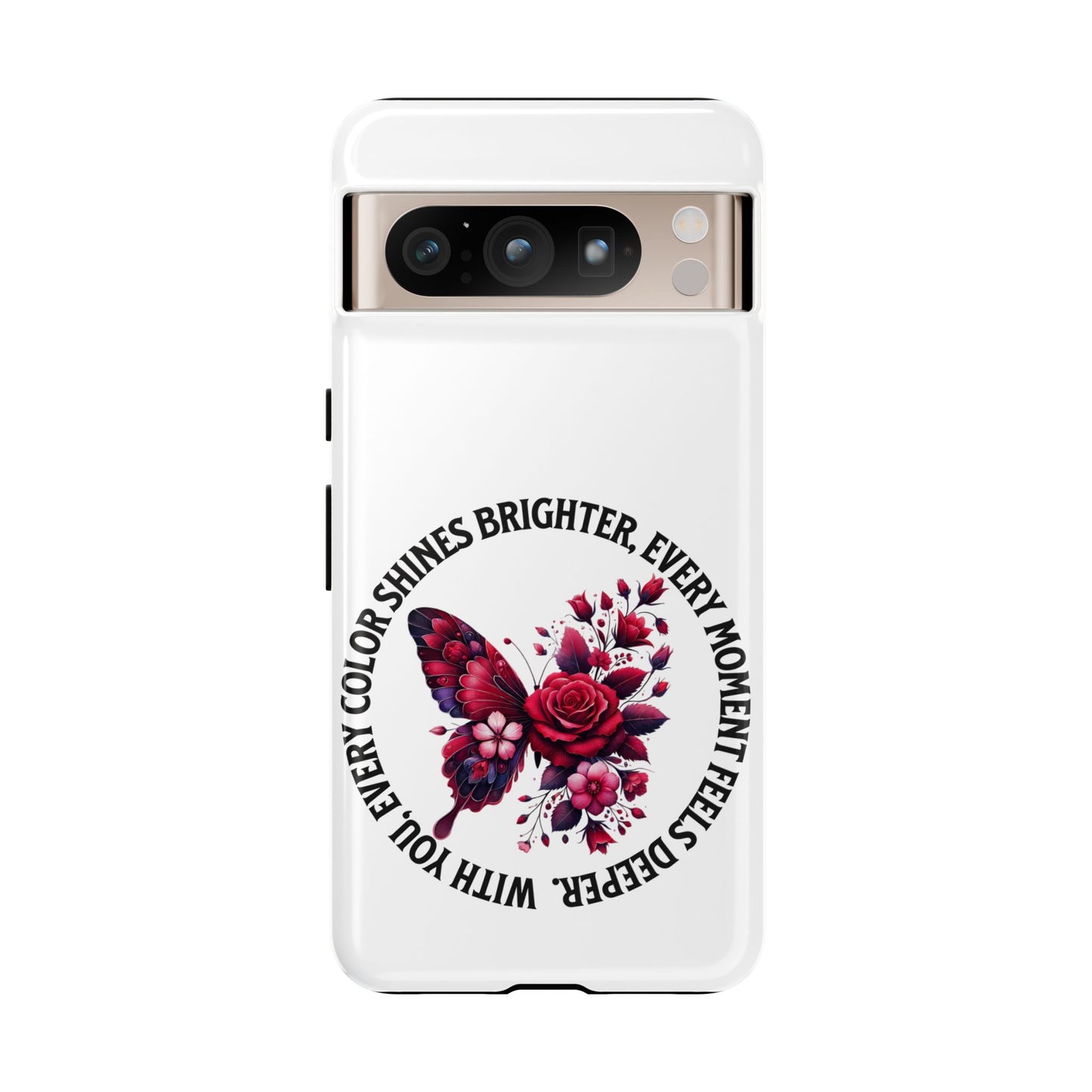 Artistic Phone Case with Butterfly and Quote, Gift for Nature Lovers, Stylish Accessory for All Occasions, Trendy Phone Cover, Floral [...]