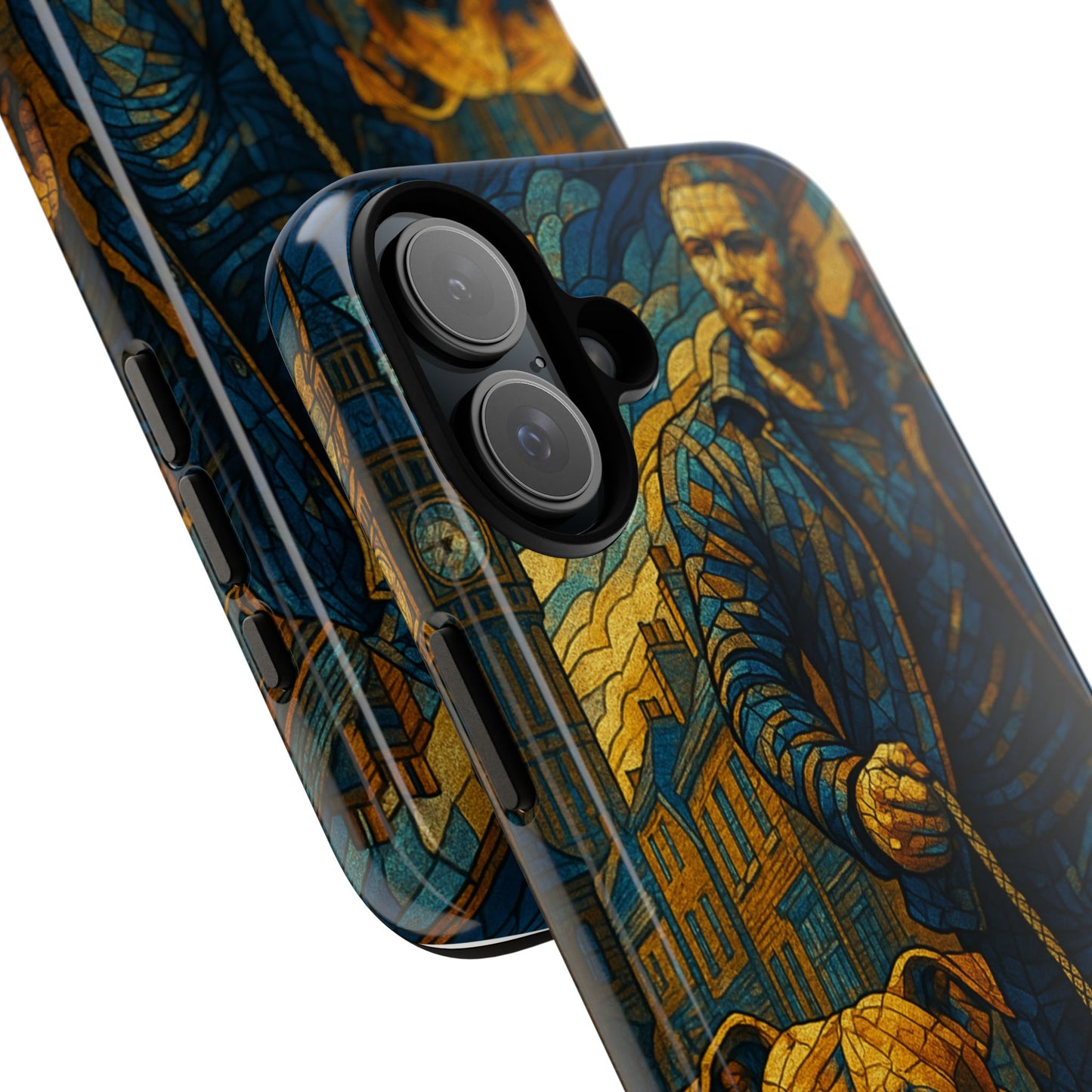 Bold Art Phone Case - Tough Cases for Dog Lovers, Unique Gift for Pet Owners, Phone Accessories for Him, Vibrant Dog Design, Stylish [...]Urban Mosaic Pitbull iPhone Case