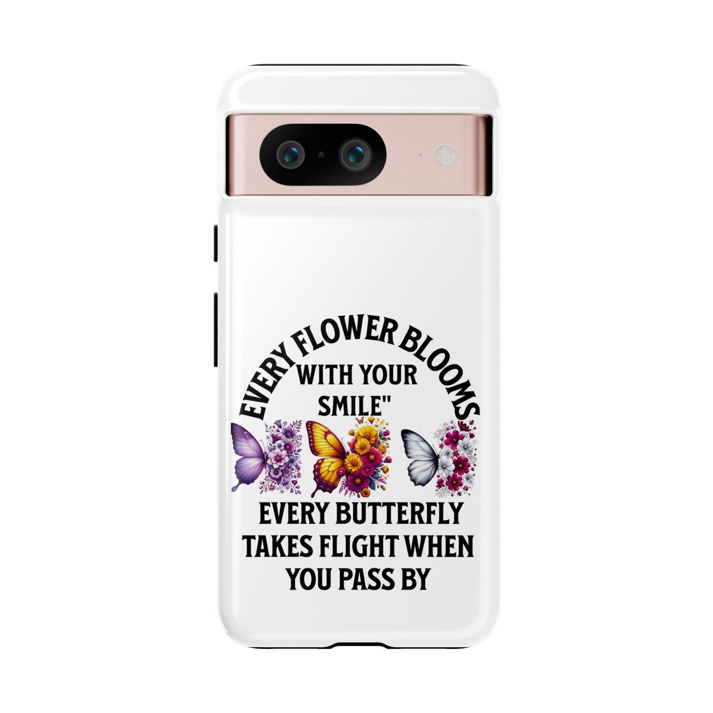 Butterfly Phone Case - Inspirational Floral Design, Perfect Gift for Nature Lovers, Birthdays, and Encouragement