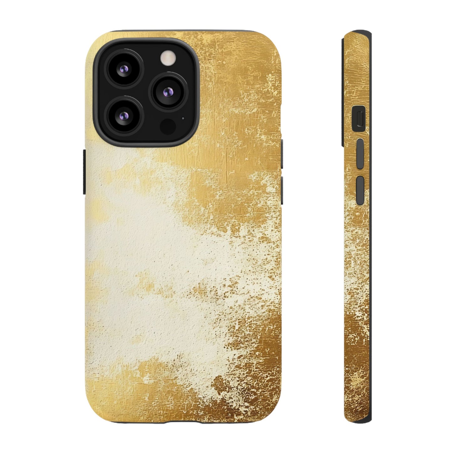 Stylish Phone Case - Gold Texture, Tough Cases, Protective Cover, Gift for Him, Glamorous Phone Accessory