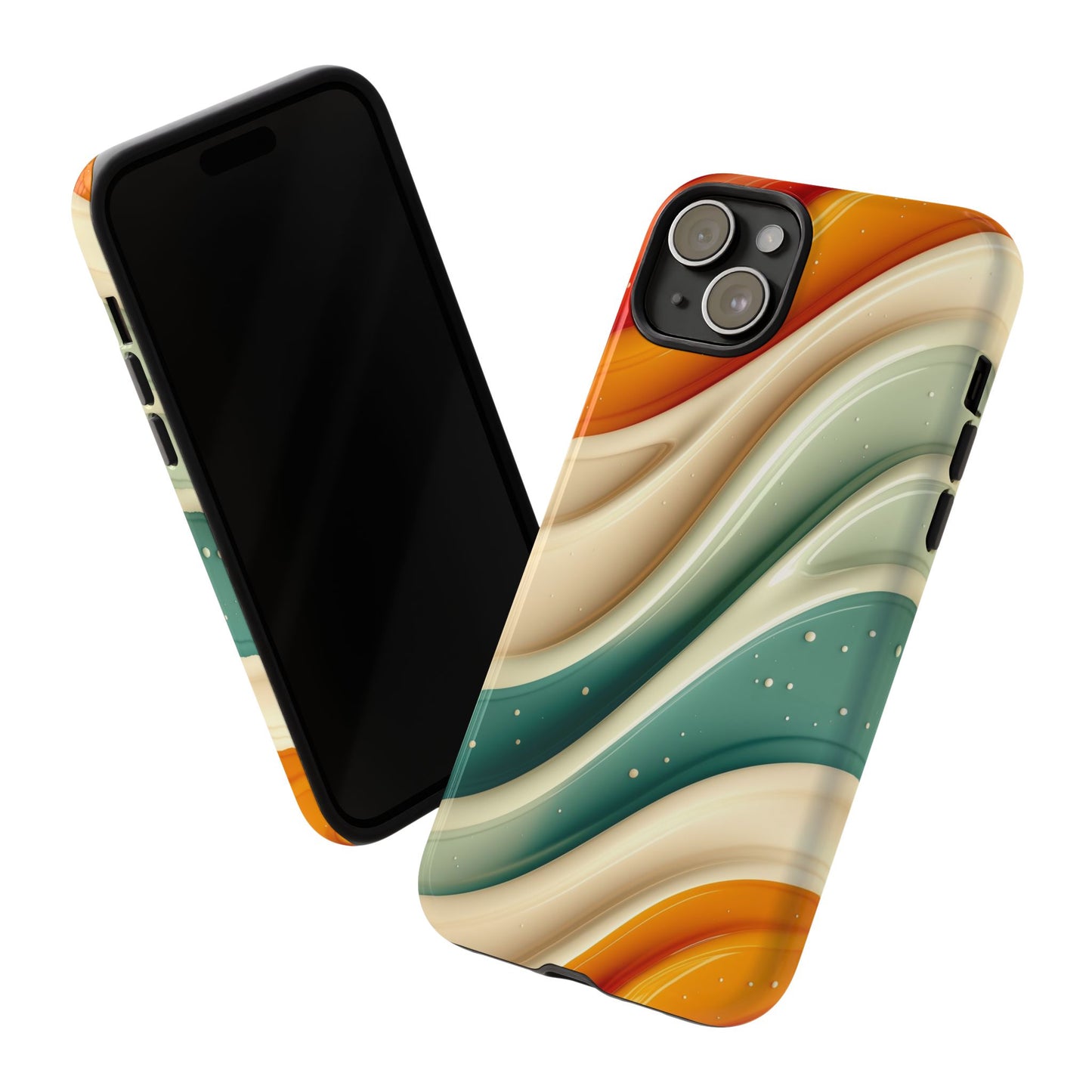 Retro Phone Case, Abstract Floral Design, Trendy Mobile Cover, Modern Tech Accessories, Gift for Her