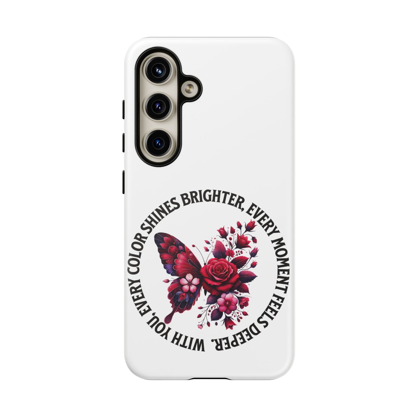 Artistic Phone Case with Butterfly and Quote, Gift for Nature Lovers, Stylish Accessory for All Occasions, Trendy Phone Cover, Floral [...]