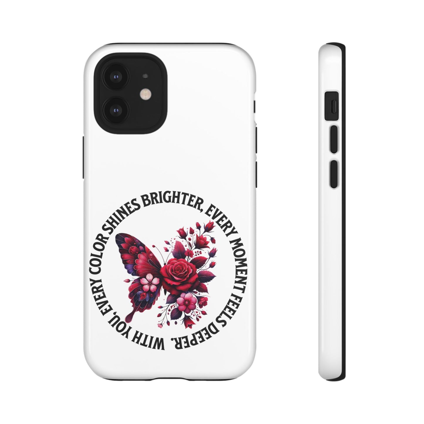 Artistic Phone Case with Butterfly and Quote, Gift for Nature Lovers, Stylish Accessory for All Occasions, Trendy Phone Cover, Floral [...]