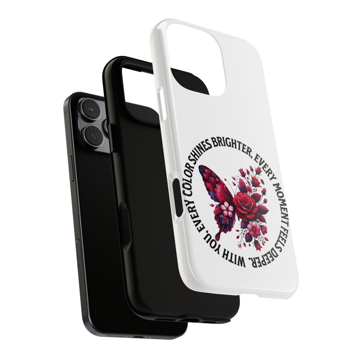 Artistic Phone Case with Butterfly and Quote, Gift for Nature Lovers, Stylish Accessory for All Occasions, Trendy Phone Cover, Floral [...]