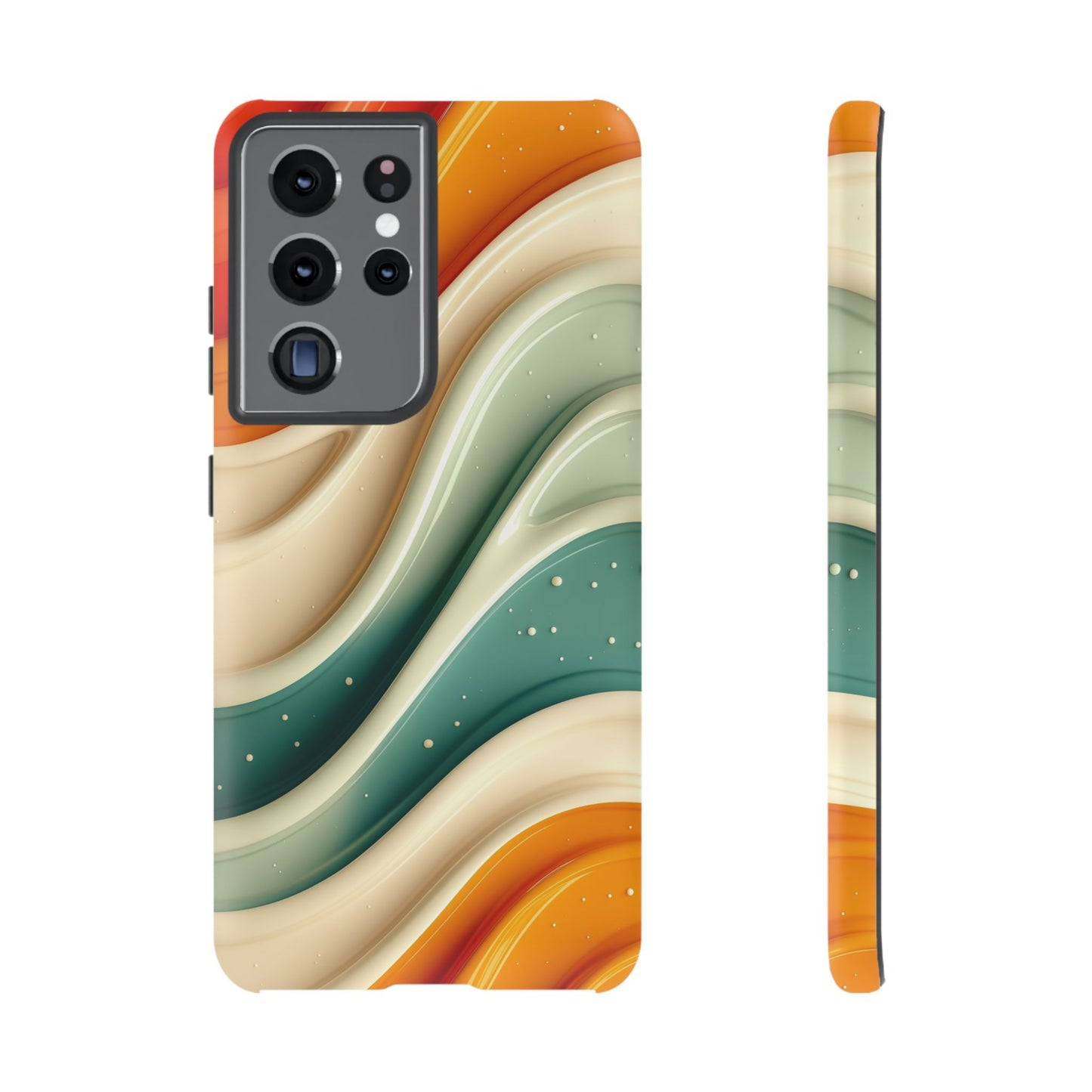 Retro Phone Case, Abstract Floral Design, Trendy Mobile Cover, Modern Tech Accessories, Gift for Her
