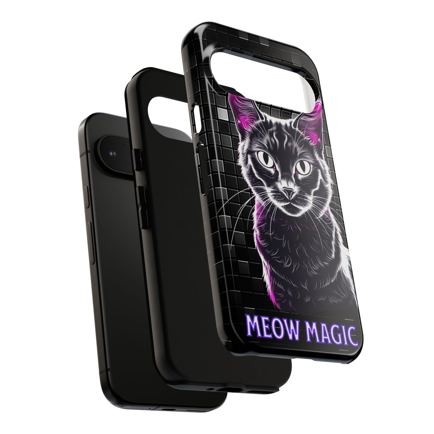 Cat Phone Case - Meow Magic, Cute Cat Lover Gift, Cat Mom Accessory, Pet-Themed Phone Cover, Stylish Cat Art Case