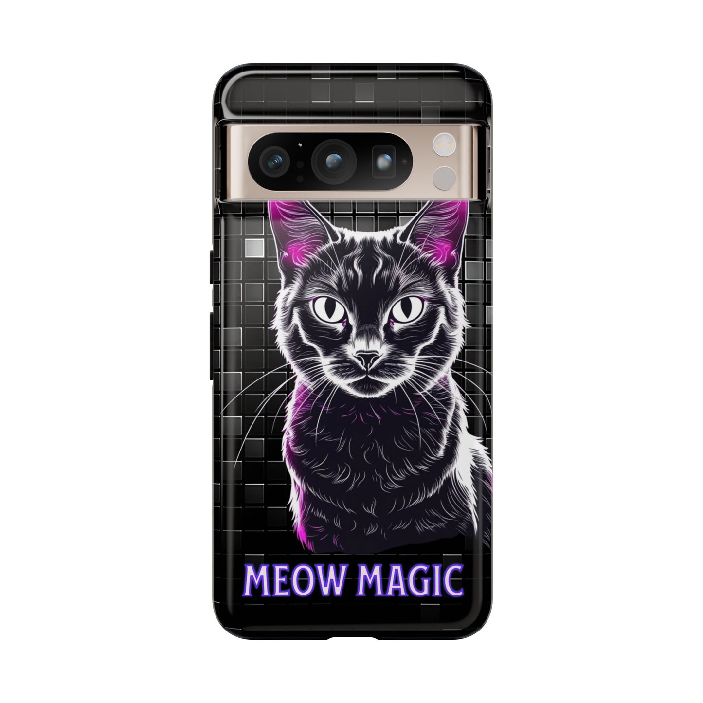 Cat Phone Case - Meow Magic, Cute Cat Lover Gift, Cat Mom Accessory, Pet-Themed Phone Cover, Stylish Cat Art Case