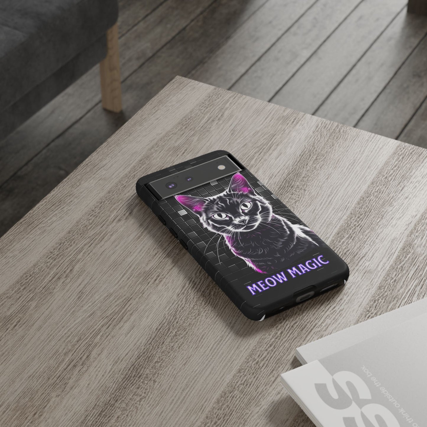 Cat Phone Case - Meow Magic, Cute Cat Lover Gift, Cat Mom Accessory, Pet-Themed Phone Cover, Stylish Cat Art Case
