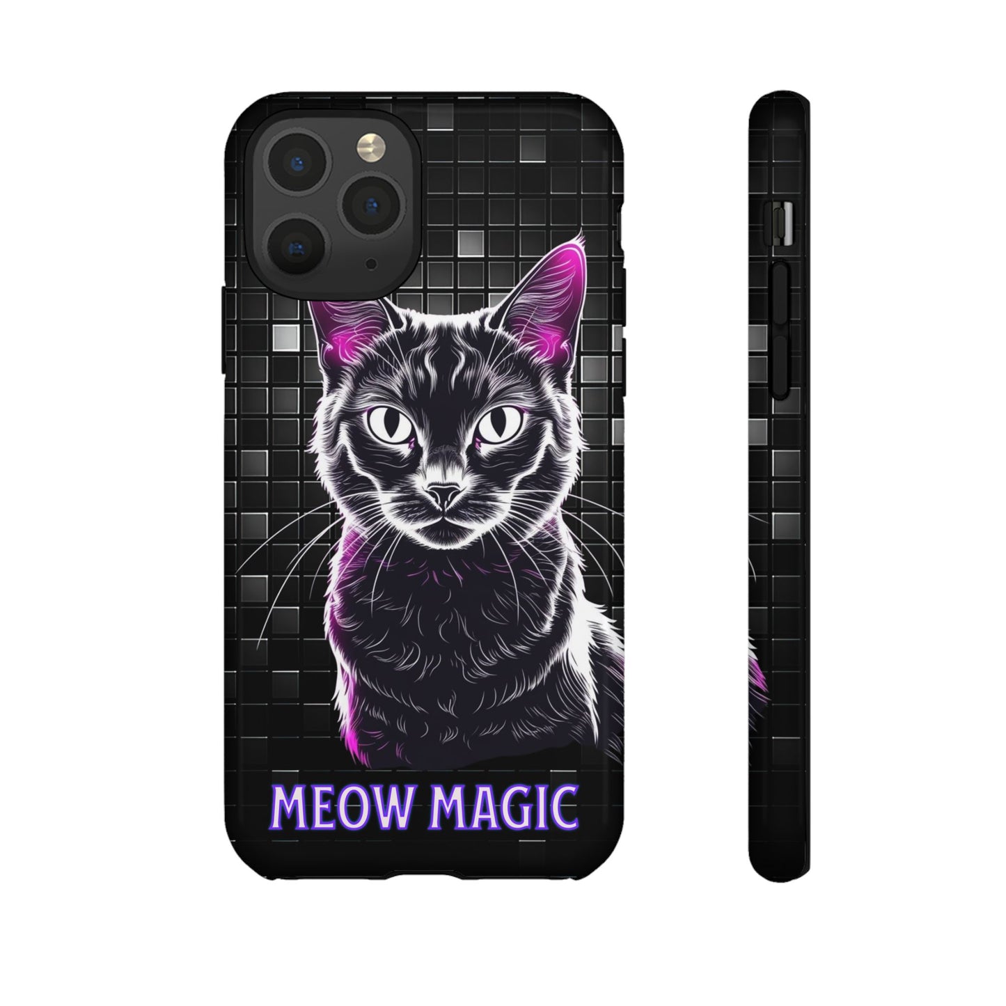 Cat Phone Case - Meow Magic, Cute Cat Lover Gift, Cat Mom Accessory, Pet-Themed Phone Cover, Stylish Cat Art Case