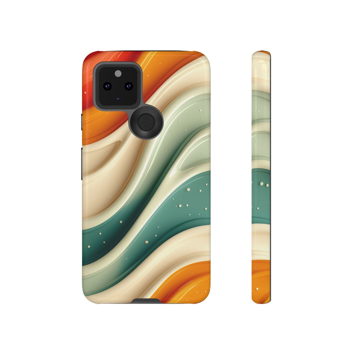 Retro Phone Case, Abstract Floral Design, Trendy Mobile Cover, Modern Tech Accessories, Gift for Her
