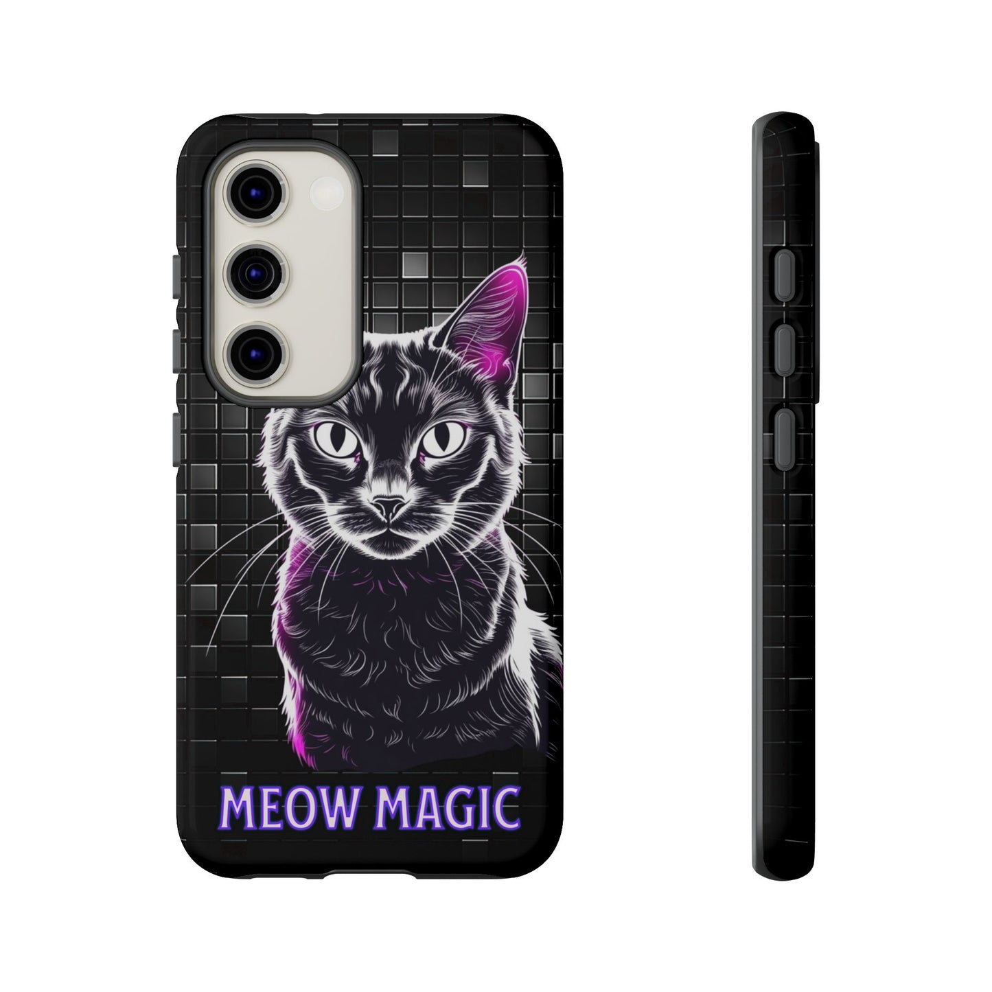 Cat Phone Case - Meow Magic, Cute Cat Lover Gift, Cat Mom Accessory, Pet-Themed Phone Cover, Stylish Cat Art Case